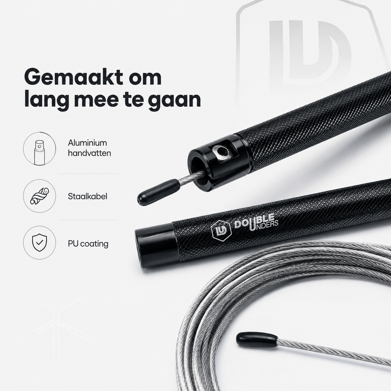Speed Rope Zwart + Extra Kabel | Doubleunders®